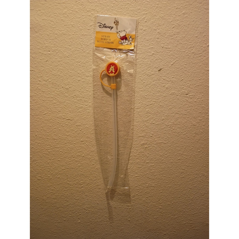 Disney Winnie The Pooh Straw Topper With Straw New With Tag